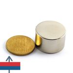 Casa si Gradina - Constructii - Feronerie si accesorii - Suruburi, dibluri si accesorii uz general - Magnet neodim disc 25x15mm puternic forta 22kg atractie pilitura tir ulei - Infinity.ro