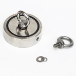 Casa si Gradina - Mobilier - Feronerie si accesorii mobila - Set magnet fishing neodim D 94 mm 300 kg forta pescuit puternic funie 20 m de 8 mm carabina doua carlige - Infinity.ro