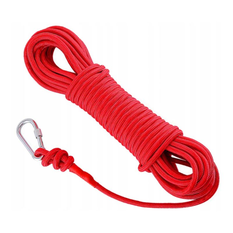 Casa si Gradina - Constructii - Feronerie si accesorii - Suruburi, dibluri si accesorii uz general - Magnet cu neodim, 140 kg, Sfoara cu carabina, 20 m, Argintiu/Rosu - Infinity.ro