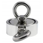 Casa si Gradina - Constructii - Feronerie si accesorii - Suruburi, dibluri si accesorii uz general - Magnet cu neodim, 240 kg, Sfoara cu carabina, 20 m, Argintiu/Rosu - Infinity.ro