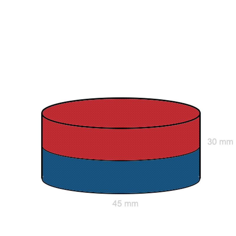 Casa si Gradina - Constructii - Feronerie si accesorii - Suruburi, dibluri si accesorii uz general - Magnet disc puternic neodim 45x30mm forta 70kg - Infinity.ro