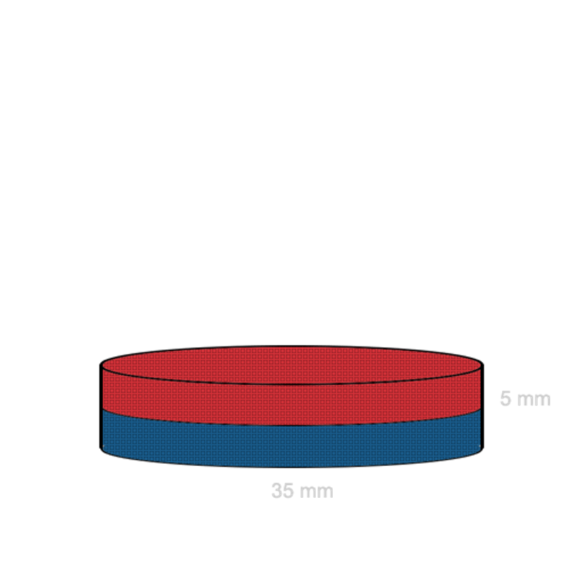 Casa si Gradina - Constructii - Feronerie si accesorii - Suruburi, dibluri si accesorii uz general - Magnet neodim puternic disc 35x5mm forta 12kg - Infinity.ro