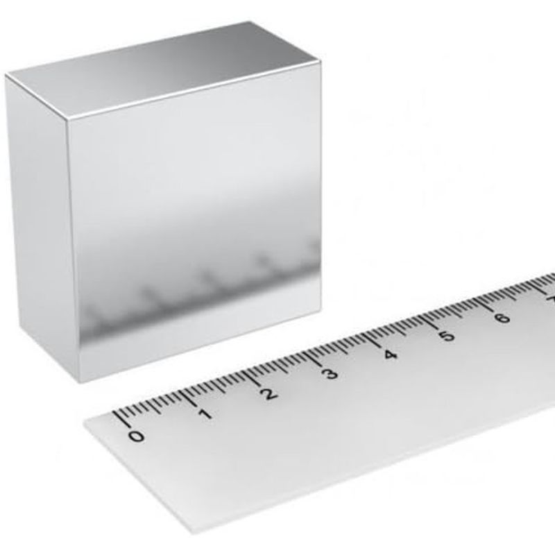 Casa si Gradina - Constructii - Feronerie si accesorii - Suruburi, dibluri si accesorii uz general - Magnet Neodim puternic, 60 Kg forta, forma de bloc, 40mm x 40mm x 20mm, recomandat pentru atractie - Infinity.ro