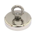 Casa si Gradina - Constructii - Feronerie si accesorii - Suruburi, dibluri si accesorii uz general - Magnet neodim oala D75 mm crlig inelar Magnet fishing 160 Kg forta - Infinity.ro
