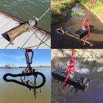 Casa si Gradina - Constructii - Feronerie si accesorii - Suruburi, dibluri si accesorii uz general - Set Magnet pentru pescuit neodim oala D120 mm carlig inelar rotativ, forta prindere 480kg cu sfoara 20 metri - Infinity.ro