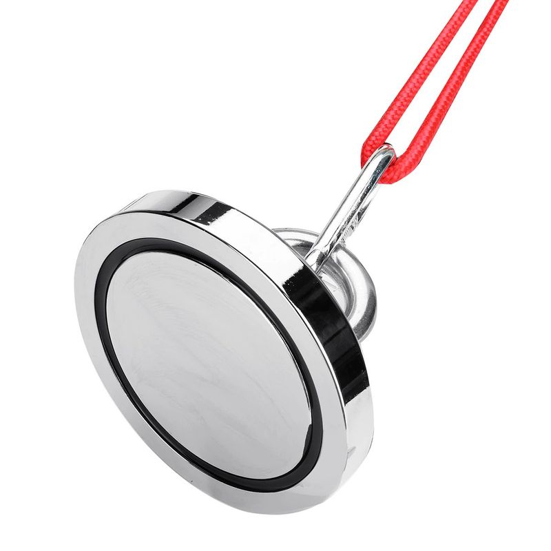 Casa si Gradina - Constructii - Feronerie si accesorii - Suruburi, dibluri si accesorii uz general - Set Magnet pentru pescuit neodim oala D120 mm carlig inelar rotativ, forta prindere 480kg cu sfoara 20 metri - Infinity.ro