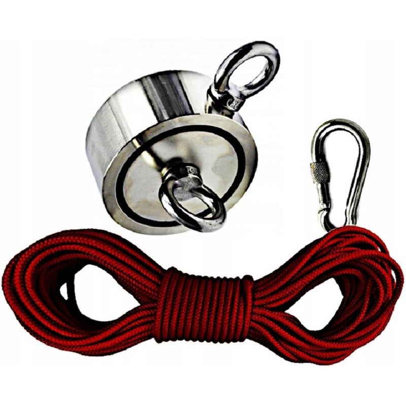 Casa si Gradina - Constructii - Feronerie si accesorii - Suruburi, dibluri si accesorii uz general - Magnet de neodim, cu maner lateral, 350kg, KP10419 - Infinity.ro