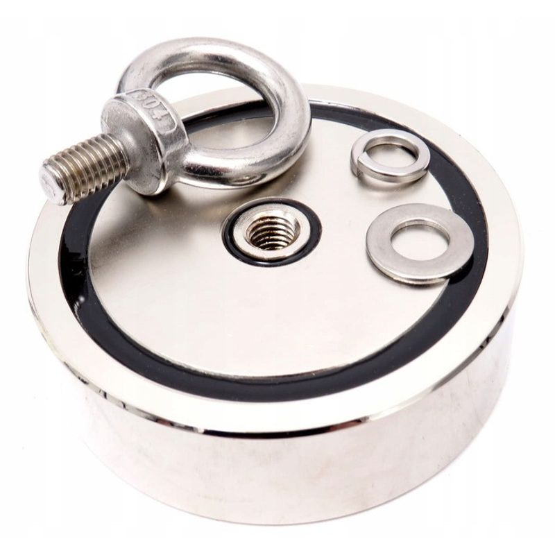 Casa si Gradina - Constructii - Feronerie si accesorii - Suruburi, dibluri si accesorii uz general - Magnet de neodim, cu maner lateral, 350kg, KP10419 - Infinity.ro