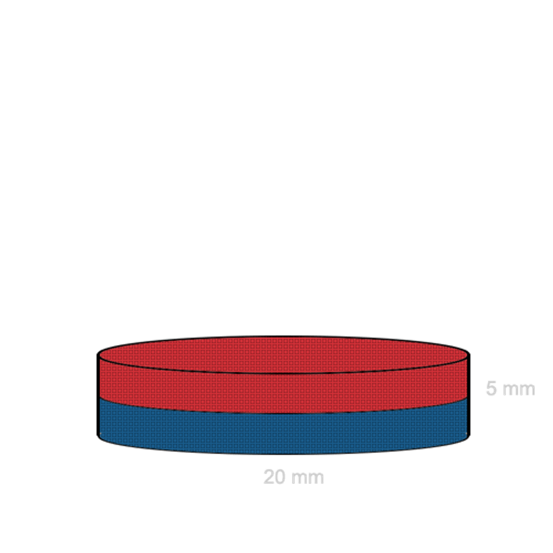 Casa si Gradina - Constructii - Feronerie si accesorii - Suruburi, dibluri si accesorii uz general - Set 10 buc Magneti neodim discuri 20 x 5 mm puternici forta 6.5 kg - Infinity.ro