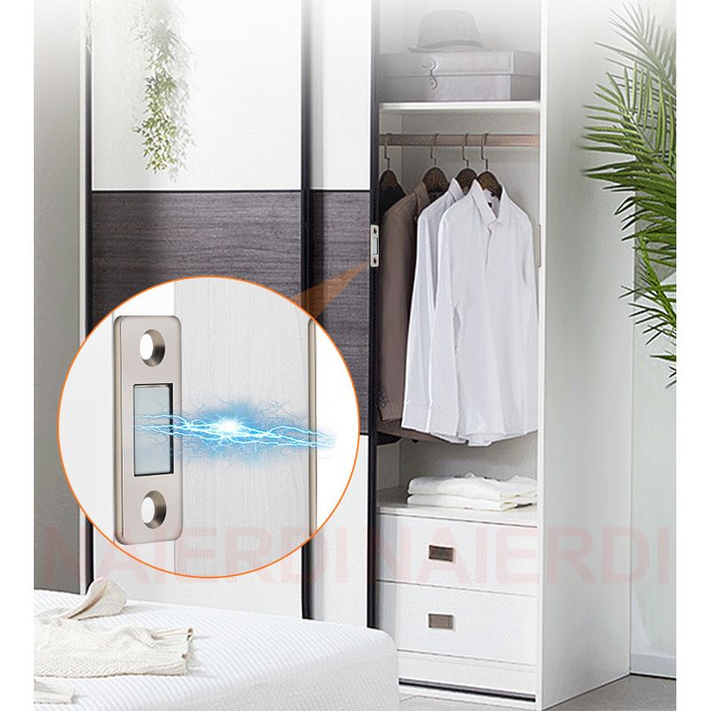 Casa si Gradina - Mobilier - Feronerie si accesorii mobila - Set de 2 inchizatoare magnetice slim cu suruburi incluse pentru usi si sertare, MyStyle - Infinity.ro