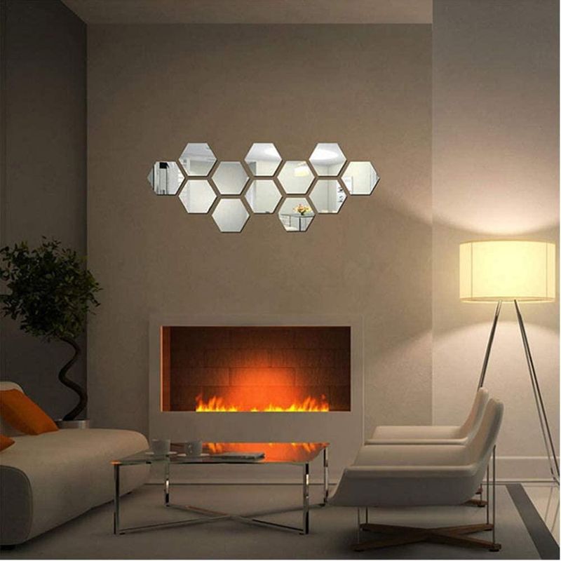 Casa si Gradina - Decoratiuni - Stickere decorative - Set 12 bucati, LeeXo Luxury Sticker Acrilic Cristal Diamont, Auto-Adeziv Tip Oglinda Decorativa Design - Infinity.ro