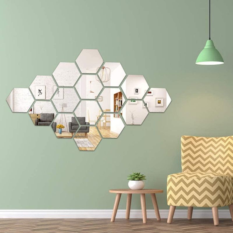 Casa si Gradina - Decoratiuni - Stickere decorative - Set 12 bucati, LeeXo Luxury Sticker Acrilic Cristal Diamont, Auto-Adeziv Tip Oglinda Decorativa Design - Infinity.ro
