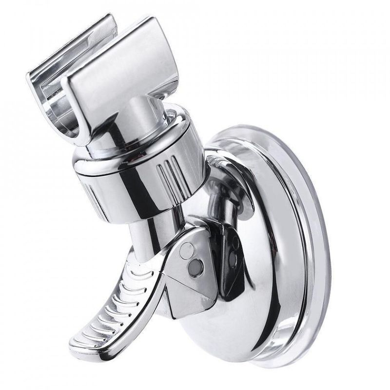 Casa si Gradina - Sanitare - Suporturi si accesorii baie - Suporturi baie - Suport cu ventuza pentru para de dus, reglabil 360 grade, crom elegant, sustinere pana la 5kg - Infinity.ro