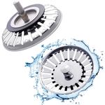 Casa si Gradina - Sanitare - Chiuveta bucatarie si accesorii - Accesorii chiuvete - Set 3 site scurgere chiuveta, 80mm, Inox, Argintiu - Infinity.ro