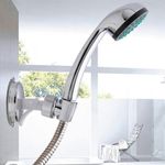 Casa si Gradina - Sanitare - Suporturi si accesorii baie - Suporturi baie - Suport cu ventuza pentru para de dus, reglabil 360 grade, crom elegant, sustinere pana la 5kg - Infinity.ro