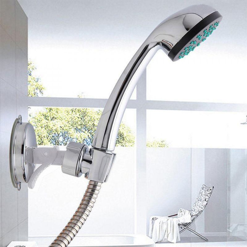Casa si Gradina - Sanitare - Suporturi si accesorii baie - Suporturi baie - Suport cu ventuza pentru para de dus, reglabil 360 grade, crom elegant, sustinere pana la 5kg - Infinity.ro