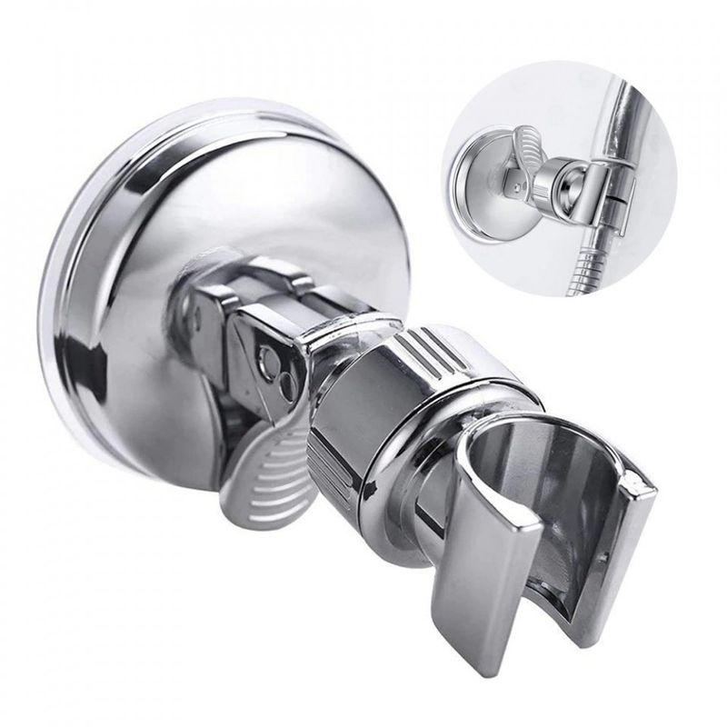 Casa si Gradina - Sanitare - Suporturi si accesorii baie - Suporturi baie - Suport cu ventuza pentru para de dus, reglabil 360 grade, crom elegant, sustinere pana la 5kg - Infinity.ro