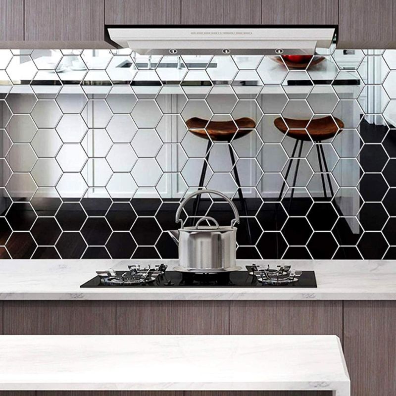 Casa si Gradina - Decoratiuni - Stickere decorative - Set 12 bucati, LeeXo Luxury Sticker Acrilic Cristal Diamont, Auto-Adeziv Tip Oglinda Decorativa Design - Infinity.ro