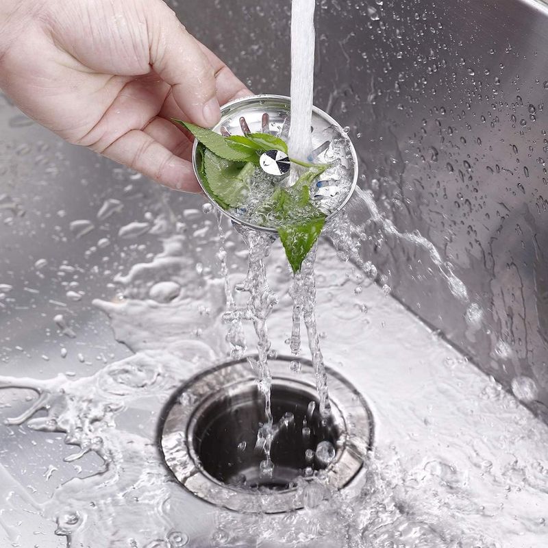 Casa si Gradina - Sanitare - Chiuveta bucatarie si accesorii - Accesorii chiuvete - Sita chiuveta de bucatarie, Inox, Argintiu - Infinity.ro