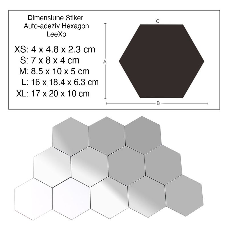 Casa si Gradina - Decoratiuni - Stickere decorative - Set 12 bucati, LeeXo Luxury Sticker Acrilic Cristal Diamont, Auto-Adeziv Tip Oglinda Decorativa Design - Infinity.ro