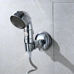 Casa si Gradina - Sanitare - Suporturi si accesorii baie - Suporturi baie - Suport cu ventuza pentru para de dus, reglabil 360 grade, crom elegant, sustinere pana la 5kg - Infinity.ro