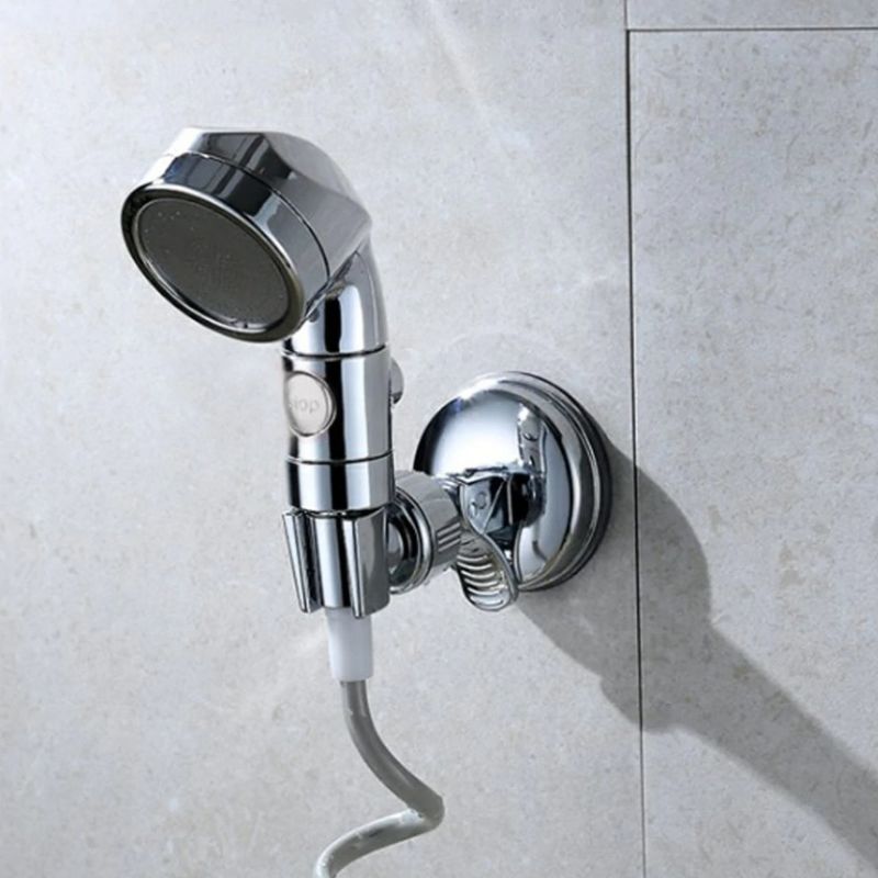 Casa si Gradina - Sanitare - Suporturi si accesorii baie - Suporturi baie - Suport cu ventuza pentru para de dus, reglabil 360 grade, crom elegant, sustinere pana la 5kg - Infinity.ro