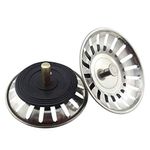 Casa si Gradina - Sanitare - Chiuveta bucatarie si accesorii - Accesorii chiuvete - Set 2 x Sita chiuveta, Otel inoxidabil, Argintiu - Infinity.ro