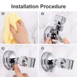 Casa si Gradina - Sanitare - Suporturi si accesorii baie - Suporturi baie - Suport cu ventuza pentru para de dus, reglabil 360 grade, crom elegant, sustinere pana la 5kg - Infinity.ro