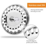 Casa si Gradina - Sanitare - Chiuveta bucatarie si accesorii - Accesorii chiuvete - Dop pentru chiuveta, Inox, 79.3 mm, Argintiu - Infinity.ro