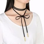 Fashion, accesorii si bijuterii - Femei - Bijuterii femei - Coliere femei - Choker Fashion Black Snur - Colier elegant pentru gat - Black Delux - Infinity.ro