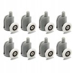 Casa si Gradina - Sanitare - Suporturi si accesorii baie - Suporturi baie - Set 8 role pentru cabina de dus, Plastic, Gri - Infinity.ro