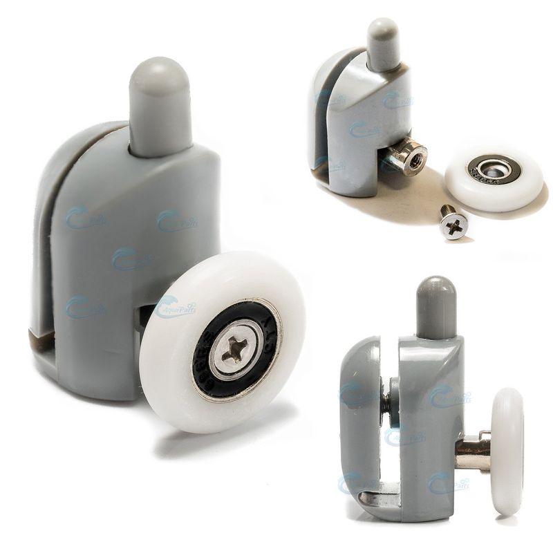 Casa si Gradina - Sanitare - Suporturi si accesorii baie - Suporturi baie - Set 8 role pentru cabina de dus, Plastic, Gri - Infinity.ro