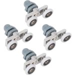 Casa si Gradina - Sanitare - Suporturi si accesorii baie - Suporturi baie - Set 4 role pentru usa glisanta dus, Sticla, 23mm, Gri/Alb - Infinity.ro