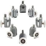 Casa si Gradina - Sanitare - Suporturi si accesorii baie - Suporturi baie - Set 8 role pentru cabina de dus, Plastic, Gri - Infinity.ro