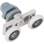 Casa si Gradina - Sanitare - Suporturi si accesorii baie - Suporturi baie - Set 4 role pentru usa glisanta dus, Sticla, 23mm, Gri/Alb - Infinity.ro