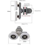 Casa si Gradina - Sanitare - Suporturi si accesorii baie - Suporturi baie - Set 4 role pentru cabina de dus, ABS/Aluminiu, 23 mm, Alb/Gri - Infinity.ro