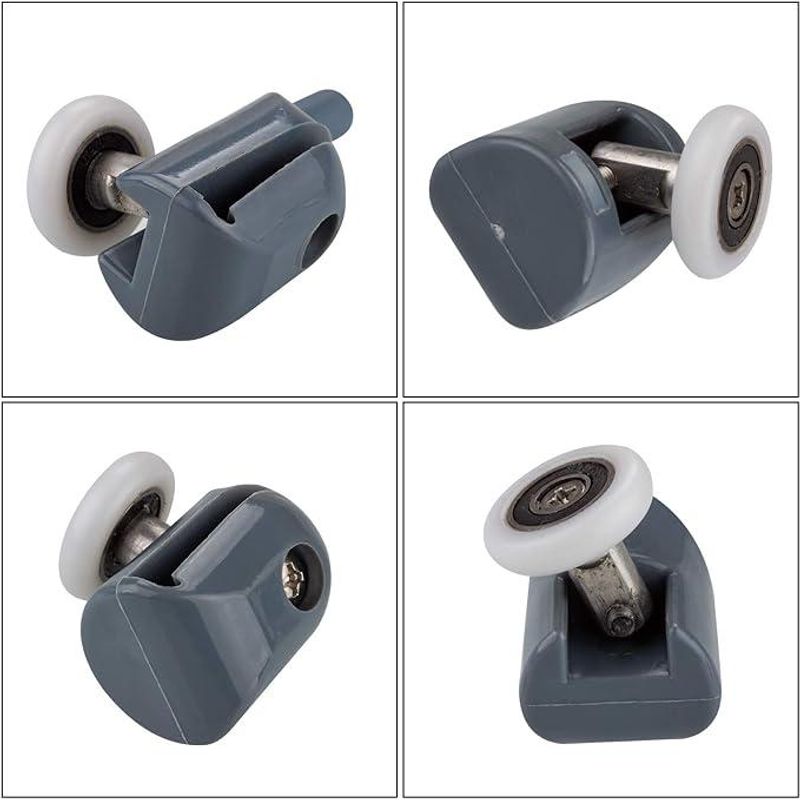 Casa si Gradina - Sanitare - Cazi si cabine de dus - Cabine dus - Set 8 role pentru cabina de dus, ABS/Aliaj, 25 mm, Gri - Infinity.ro