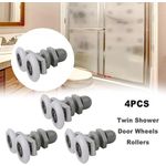 Casa si Gradina - Sanitare - Suporturi si accesorii baie - Suporturi baie - Set 4 role dus, Aluminiu/ABS, 25 x 6 mm, Gri/Alb - Infinity.ro