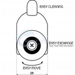 Casa si Gradina - Sanitare - Suporturi si accesorii baie - Suporturi baie - Set 8 role pentru cabina de dus, Plastic, Gri - Infinity.ro