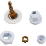 Casa si Gradina - Sanitare - Suporturi si accesorii baie - Suporturi baie - Set 4 role cabina dus, Plastic/Cupru, 42 x 23 mm, Alb/Auriu - Infinity.ro