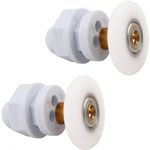 Casa si Gradina - Sanitare - Suporturi si accesorii baie - Suporturi baie - Set 4 role cabina dus, Plastic/Cupru, 42 x 23 mm, Alb/Auriu - Infinity.ro