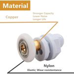 Casa si Gradina - Sanitare - Cazi si cabine de dus - Cabine dus - Set 4 role pentru usa de dus, Rezistente la uzura, Diametru 23 mm, Cupru/Nylon, Alb/Gri - Infinity.ro