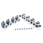 Casa si Gradina - Sanitare - Cazi si cabine de dus - Cabine dus - Set 8 role pentru cabina de dus, rulment tip easy move, reglabile, 25x6 mm, gri - Infinity.ro