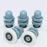 Casa si Gradina - Sanitare - Cazi si cabine de dus - Cabine dus - Set 10 role pentru dus, ABS/Inox, 25 mm, Albastru - Infinity.ro