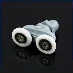 Casa si Gradina - Sanitare - Cazi si cabine de dus - Cabine dus - Set 4 role pentru usa cabina de dus, ABS/Aluminiu, 23 mm, Gri/Alb - Infinity.ro