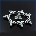 Casa si Gradina - Sanitare - Cazi si cabine de dus - Cabine dus - Set 4 role pentru usa cabina de dus, ABS/Aluminiu, 23 mm, Gri/Alb - Infinity.ro