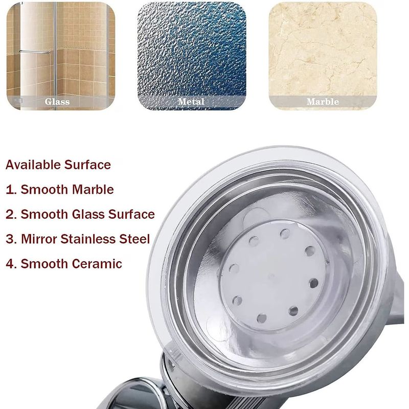 Casa si Gradina - Sanitare - Suporturi si accesorii baie - Suporturi baie - Suport cu ventuza pentru para de dus, reglabil 360 grade, usor de instalat, rezistent la apa, - Infinity.ro