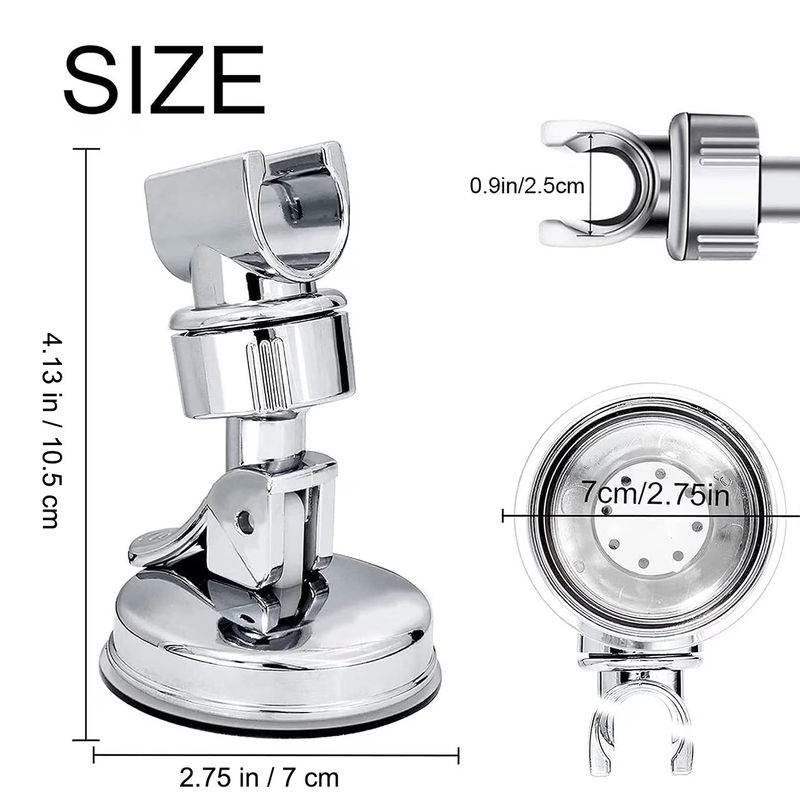 Casa si Gradina - Sanitare - Suporturi si accesorii baie - Suporturi baie - Suport cu ventuza pentru para de dus, reglabil 360 grade, usor de instalat, rezistent la apa, - Infinity.ro