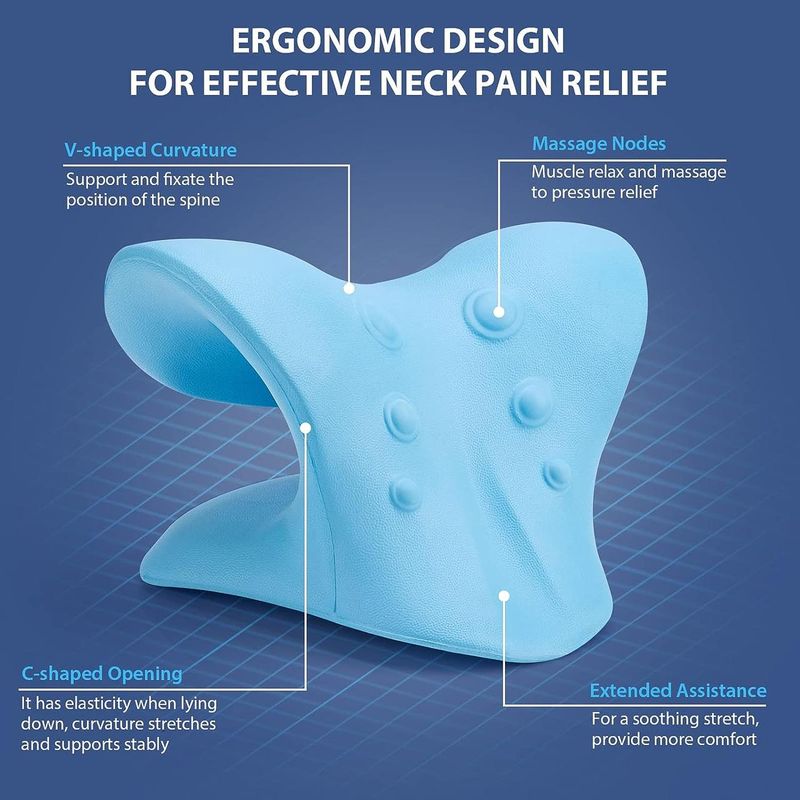 Ingrijire personala si Cosmetice - Sanatate si wellness - Aparate medicale - Suporturi ortopedice si orteze - Perna relaxanta pentru gat si umeri, dispozitiv de tractiune cervicala pentru ameliorarea durerii, perna - Infinity.ro