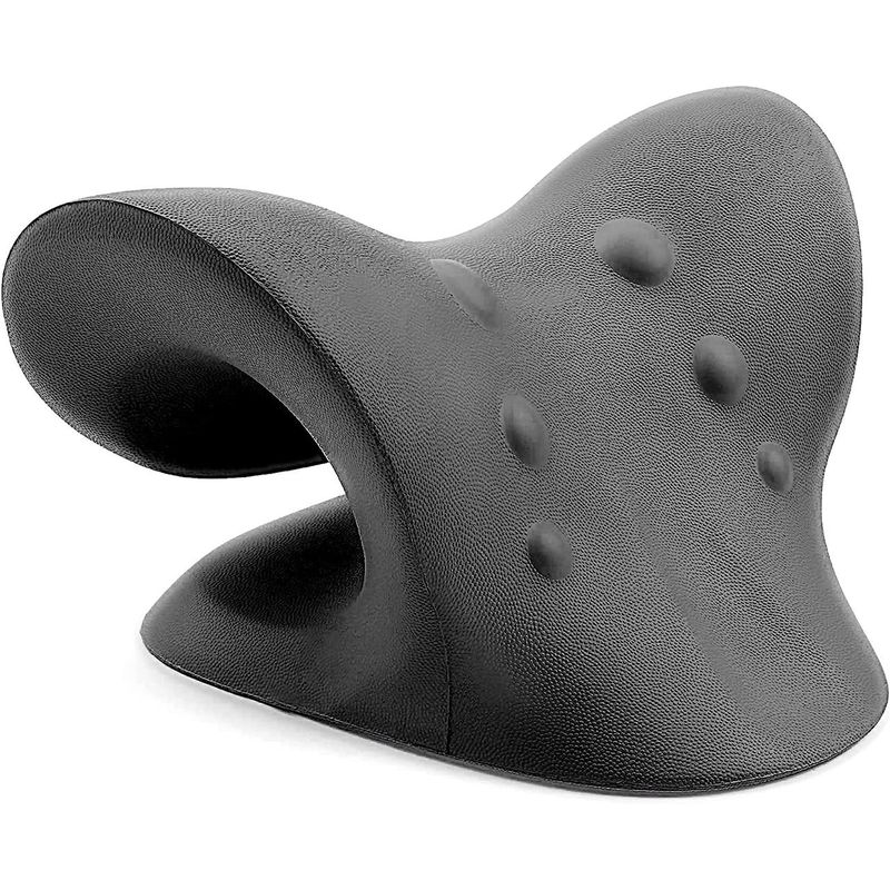 Ingrijire personala si Cosmetice - Sanatate si wellness - Aparate medicale - Suporturi ortopedice si orteze - Perna pentru gat si umeri, 20x21x11 cm, Spuma poliuretanica, Negru - Infinity.ro